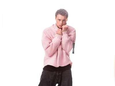 Varsity Dusty Pink fleecegenser