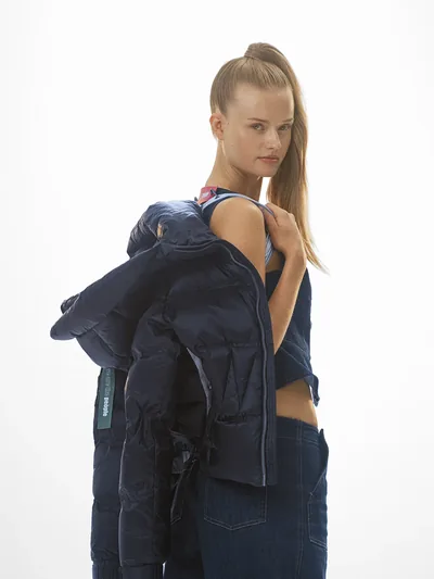 Felice Puffer Navy dunjakke