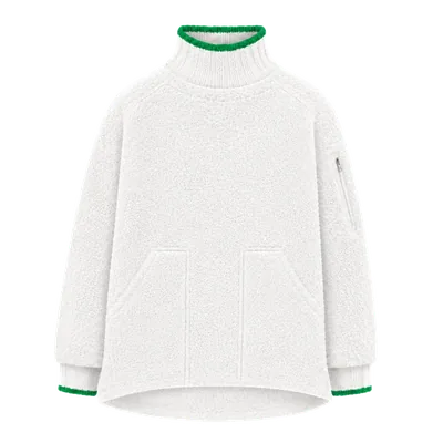 Varsity White fleecegenser