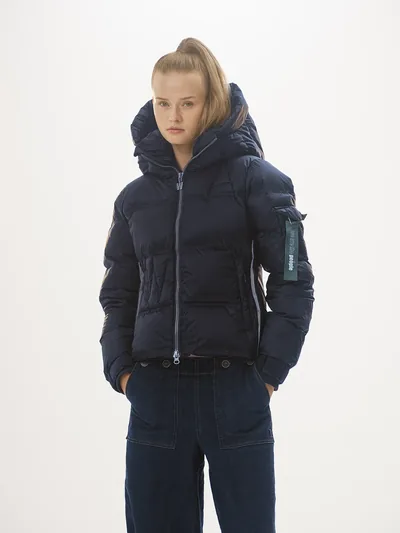 Felice Puffer Navy dunjakke