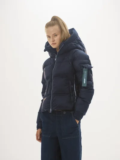 Felice Puffer Navy dunjakke