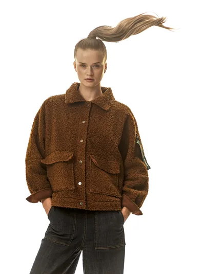 Frontier Brown fleecejakke